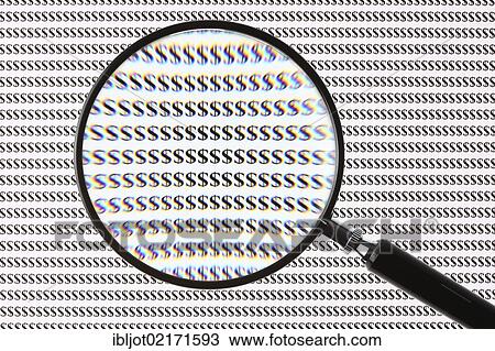 Dollar symbol through a magnifying glass View Large Photo Image Stock Image - Dollar symbol through a magnifying glass. Fotosearch