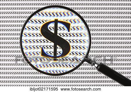 Dollar symbol through a magnifying glass View Large Photo Image Stock Photography - Dollar symbol through a magnifying glass. Fotosearch