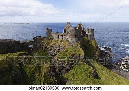 Dunluce Castle, Antrim Coast, County Antrim, Northern Ireland, Great Britain, Europe View Large Photo Image Stock Image - Dunluce Castle, Antrim Coast, County Antrim, Northern Ireland, Great Britain, Europe. Fotosearch