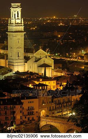 Duomo, cathedral at night, Verona, Veneto, Italy, Europe View Large Photo Image Stock Photograph - Duomo, cathedral at night, Verona, Veneto, Italy, Europe. Fotosearch