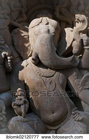 Elephant god Ganesha or Ganesh, sculpture at the Khajuraho Group of Monuments, UNESCO World Heritage Site, Madhya Pradesh, India, Asia View Large Photo Image Stock Photo - Elephant god Ganesha or Ganesh, sculpture at the Khajuraho Group of Monuments, UNESCO World Heritage Site, Madhya Pradesh, India, Asia. Fotosearch