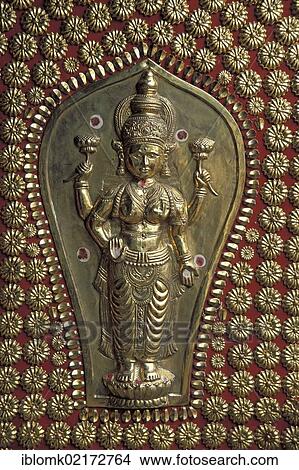 Picture - Elephant jewellery, Goddess Lakshmi, Thrissur, Kerala, South India, India, Asia. Fotosearch