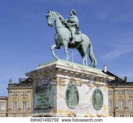 Equestrian statue of Frederik V in front of Amalienborg Castle, Copenhagen, Denmark, Scandinavia, Northern Europe, Europe View Large Photo Image Stock Image - Equestrian statue of Frederik V in front of Amalienborg Castle, Copenhagen, Denmark, Scandinavia, Northern Europe, Europe. Fotosearch