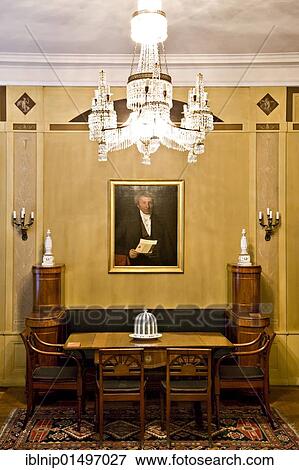 Stock Photo - European 18th-century art in the Golden Age Room at the David Collection in Copenhagen, Denmark, Europe. Fotosearch