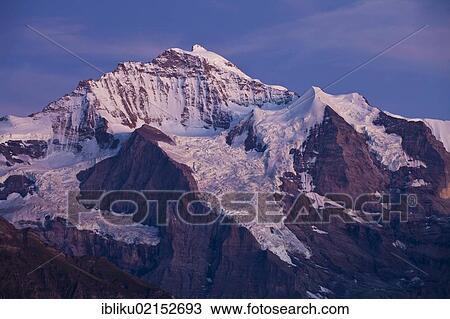 Evening mood at Mt Jungfrau, view from Schynige Platte mountain region, Bernese Oberland, Switzerland, Europe View Large Photo Image Stock Image - Evening mood at Mt Jungfrau, view from Schynige Platte mountain region, Bernese Oberland, Switzerland, Europe. Fotosearch