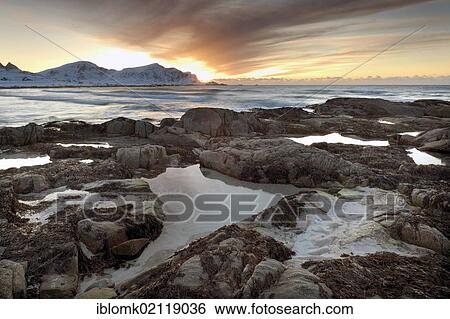 Evening mood at Skagsanden, beach near Flakstad, Flakstadsøya, Lofoten Islands, Nordland, Norway, Europe View Large Photo Image Stock Photograph - Evening mood at Skagsanden, beach near Flakstad, Flakstadsøya, Lofoten Islands, Nordland, Norway, Europe. Fotosearch