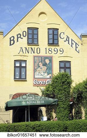 Facade Bro Cafe, old town, Århus or Aarhus, Jutland, Denmark, Europe View Large Photo Image Stock Image - Facade Bro Cafe, old town, Århus or Aarhus, Jutland, Denmark, Europe. Fotosearch