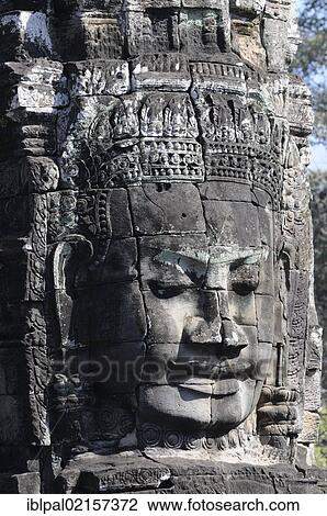 Face tower, Bayon, Angkor Thom, Siem Reap, Cambodia, Southeast Asia, Asia View Large Photo Image Stock Image - Face tower, Bayon, Angkor Thom, Siem Reap, Cambodia, Southeast Asia, Asia. Fotosearch