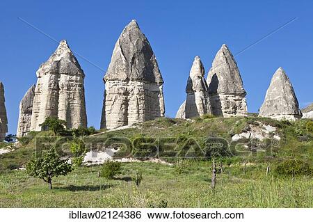 Fairy chimneys, tufa landscape in the valley of love in Goreme, UNESCO World Heritage Site, Cappadocia, Anatolia, Turkey, Asia View Large Photo Image Stock Photograph - Fairy chimneys, tufa landscape in the valley of love in Goreme, UNESCO World Heritage Site, Cappadocia, Anatolia, Turkey, Asia. Fotosearch
