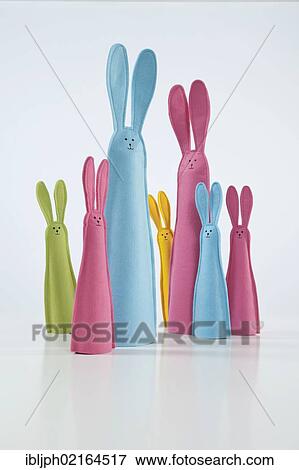 Family of felt rabbits View Large Photo Image Stock Photo - Family of felt rabbits. Fotosearch