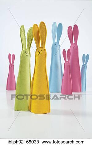 Family of felt rabbits View Large Photo Image Stock Photo - Family of felt rabbits. Fotosearch