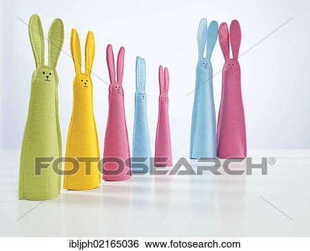 Family of felt rabbits View Large Photo Image Stock Photograph - Family of felt rabbits. Fotosearch