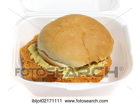Fast food, bread roll with fried pork schnitzel View Large Photo Image Stock Image - Fast food, bread roll with fried pork schnitzel. Fotosearch