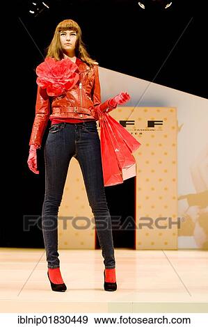 Stock Photo - Female model at Copenhagen International Fashion Fair, Copenhagen, Denmark, Europe. Fotosearch