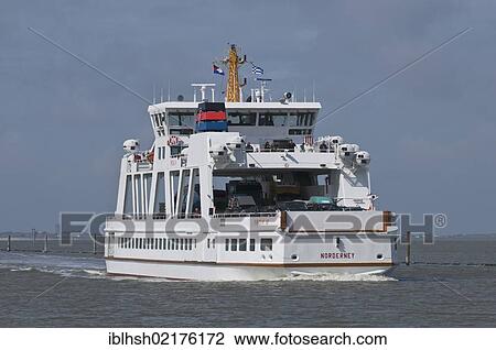 Ferry "Frisia 4", double-ended ferry on the Norderney - Norddeich route, Wadden Sea UNESCO World Heritage Site, East Frisia, Lower Saxony, Germany, Europe View Large Photo Image Stock Image - Ferry "Frisia 4", double-ended ferry on the Norderney - Norddeich route, Wadden Sea UNESCO World Heritage Site, East Frisia, Lower Saxony, Germany, Europe. Fotosearch