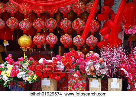 Flower and lantern stand, preparing for the Chinese New Year, Chinatown, Kuala Lumpur, Malaysia, Southeast Asia, Asia View Large Photo Image Picture - Flower and lantern stand, preparing for the Chinese New Year, Chinatown, Kuala Lumpur, Malaysia, Southeast Asia, Asia. Fotosearch