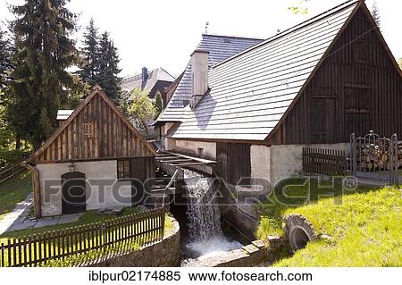 Stock Photography - Frohnauer Hammer Technical Museum, Annaberg-Buchholz, Saxony, Germany, Europe. Fotosearch
