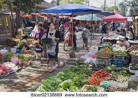 Fruit and vegetables on the morning market, Luang Prabang, Laos, Indochina, Asia View Large Photo Image Stock Photo - Fruit and vegetables on the morning market, Luang Prabang, Laos, Indochina, Asia. Fotosearch