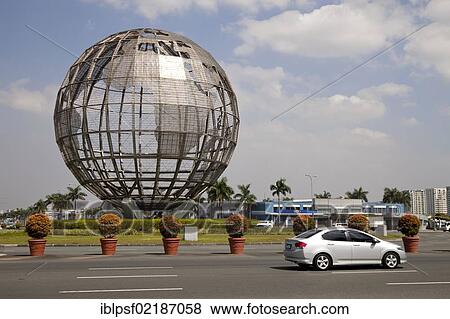 Giant globe at a roundabout outside the Mall of Asia shopping centre, Manila, Philippines, Asia View Large Photo Image Stock Photo - Giant globe at a roundabout outside the Mall of Asia shopping centre, Manila, Philippines, Asia. Fotosearch