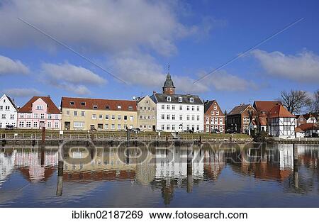 Stock Photo - Glueckstadt on the Elbe River, Schleswig-Holstein, Germany, Europe. Fotosearch