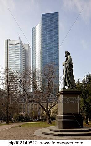 Goethe Monument, skyscrapers, Frankfurt am Main, Hesse, Germany, Europe View Large Photo Image Stock Image - Goethe Monument, skyscrapers, Frankfurt am Main, Hesse, Germany, Europe. Fotosearch
