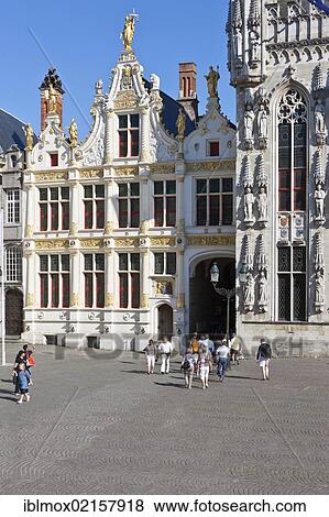 Grote Markt square and Civiele Griffie, records office, old town of Bruges, UNESCO World Heritage Site, West Flanders, Flemish Region, Bruges, Belgium, Europe View Large Photo Image Stock Photo - Grote Markt square and Civiele Griffie, records office, old town of Bruges, UNESCO World Heritage Site, West Flanders, Flemish Region, Bruges, Belgium, Europe. Fotosearch