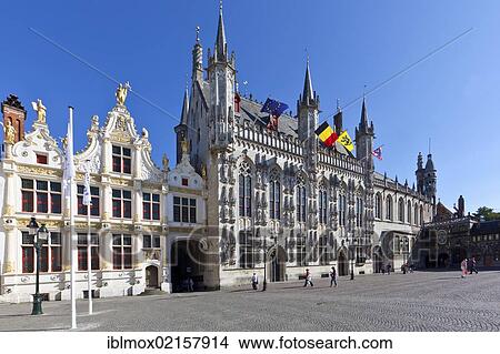 Grote Markt square, Civiele Griffie, records office and Stadhuis, city hall, old town of Bruges, UNESCO World Heritage Site, West Flanders, Flemish Region, Bruges, Belgium, Europe View Large Photo Image Picture - Grote Markt square, Civiele Griffie, records office and Stadhuis, city hall, old town of Bruges, UNESCO World Heritage Site, West Flanders, Flemish Region, Bruges, Belgium, Europe. Fotosearch