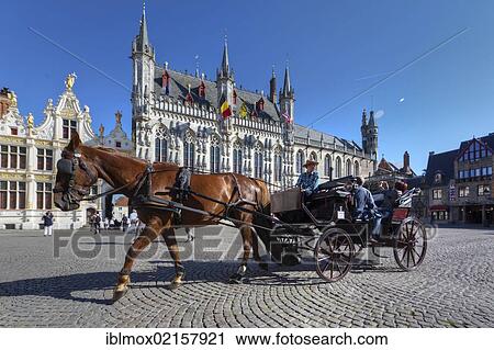 Grote Markt square with Stadhuis, city hall, and a horse-drawn carriage, old town of Bruges, UNESCO World Heritage Site, West Flanders, Flemish Region, Bruges, Belgium, Europe View Large Photo Image Stock Image - Grote Markt square with Stadhuis, city hall, and a horse-drawn carriage, old town of Bruges, UNESCO World Heritage Site, West Flanders, Flemish Region, Bruges, Belgium, Europe. Fotosearch