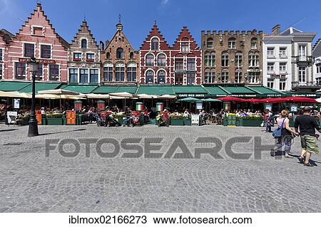 Guild houses and outdoor restaurants in Grote Markt square, historic centre of Bruges, UNESCO World Heritage Site, West Flanders, Flemish Region, Belgium, Europe View Large Photo Image Stock Image - Guild houses and outdoor restaurants in Grote Markt square, historic centre of Bruges, UNESCO World Heritage Site, West Flanders, Flemish Region, Belgium, Europe. Fotosearch