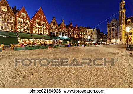 Guild houses with street restaurants on Grote Markt market square, historic town centre of Bruges, UNESCO World Heritage Site, West Flanders, Flemish Region, Belgium, Europe View Large Photo Image Stock Photograph - Guild houses with street restaurants on Grote Markt market square, historic town centre of Bruges, UNESCO World Heritage Site, West Flanders, Flemish Region, Belgium, Europe. Fotosearch