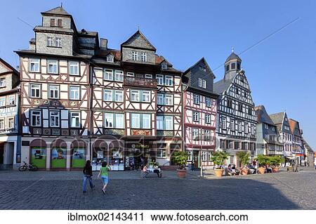 Half-timbered houses on the Marktplatz square in the town of Butzbach, Hesse, Germany, Europe, PublicGround, Europe View Large Photo Image Stock Image - Half-timbered houses on the Marktplatz square in the town of Butzbach, Hesse, Germany, Europe, PublicGround, Europe. Fotosearch