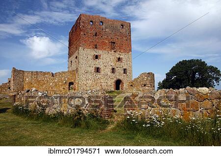 Hammershus castle ruins, Bornholm, Denmark, Europe View Large Photo Image Stock Image - Hammershus castle ruins, Bornholm, Denmark, Europe. Fotosearch