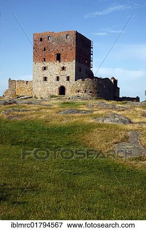 Hammershus castle ruins, Bornholm, Denmark, Europe View Large Photo Image Stock Photo - Hammershus castle ruins, Bornholm, Denmark, Europe. Fotosearch