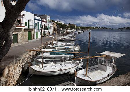 Harbour, Portocolom, east coast, Majorca, Balearic Islands, Spain, Europe View Large Photo Image Stock Image - Harbour, Portocolom, east coast, Majorca, Balearic Islands, Spain, Europe. Fotosearch