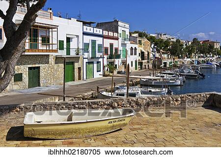 Harbour, Portocolom, east coast, Majorca, Balearic Islands, Spain, Europe View Large Photo Image Stock Photography - Harbour, Portocolom, east coast, Majorca, Balearic Islands, Spain, Europe. Fotosearch