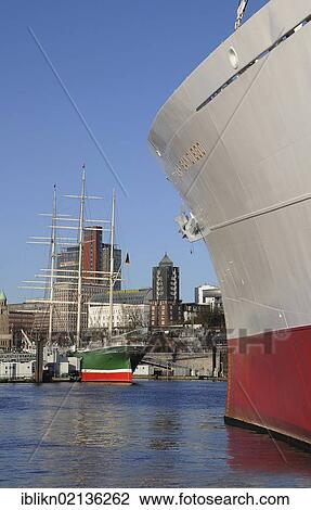 Harbour view, Port of Hamburg, with Cap San Diego in the foreground, Hamburg, Germany, Europe View Large Photo Image Stock Image - Harbour view, Port of Hamburg, with Cap San Diego in the foreground, Hamburg, Germany, Europe. Fotosearch