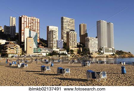 High-rise buildings on Playa Levante beach, Benidorm, Spain, Europe View Large Photo Image Stock Image - High-rise buildings on Playa Levante beach, Benidorm, Spain, Europe. Fotosearch