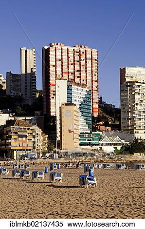 High-rise buildings on Playa Levante beach, Benidorm, Spain, Europe View Large Photo Image Stock Photography - High-rise buildings on Playa Levante beach, Benidorm, Spain, Europe. Fotosearch