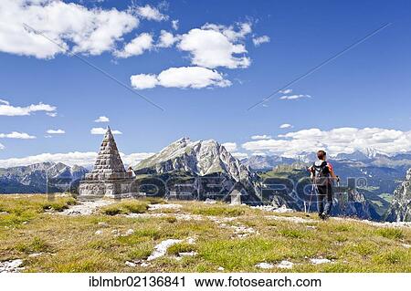 Hiker enjoying the view, Monte Piano in Alta Pusteria, Dolomites, Alto Adige, Italy, Europe View Large Photo Image Stock Image - Hiker enjoying the view, Monte Piano in Alta Pusteria, Dolomites, Alto Adige, Italy, Europe. Fotosearch