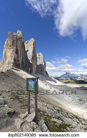 Hiking trail, Tre Cime di Lavaredo, Three Peaks, Dolomites, Alto Adige, Italy, Europe View Large Photo Image Stock Photography - Hiking trail, Tre Cime di Lavaredo, Three Peaks, Dolomites, Alto Adige, Italy, Europe. Fotosearch