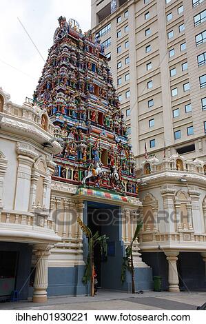 Stock Image - Hindu temple, Lake Gardens, Kuala Lumpur, Malaysia, Southeast Asia, Asia. Fotosearch