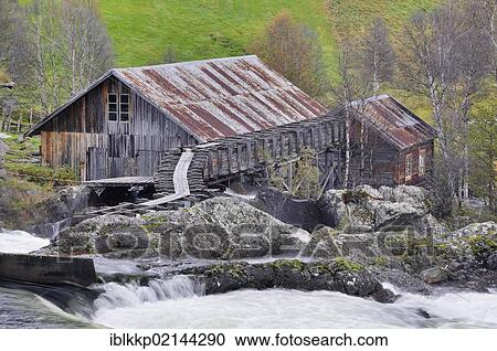 Historic water mill on the E27, Norway, Europe View Large Photo Image Stock Image - Historic water mill on the E27, Norway, Europe. Fotosearch