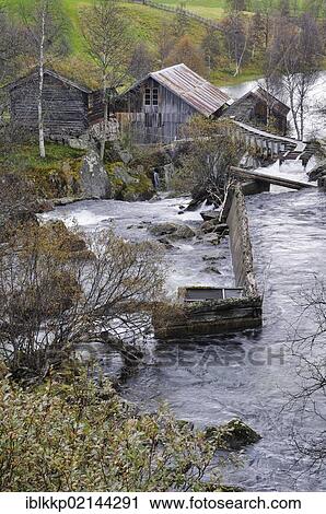 Historic water mill on the E27, Norway, Europe View Large Photo Image Stock Image - Historic water mill on the E27, Norway, Europe. Fotosearch