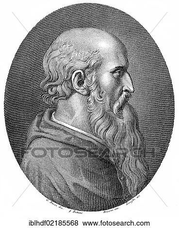 Stock Photo - Historical drawing from the 19th century, portrait of Pietro Bembo, 1470 - 1547, an Italian humanist scholar and cardinal. Fotosearch