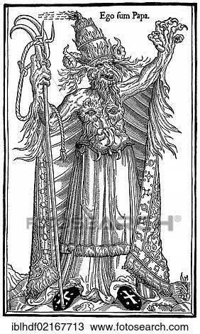 Historical illustration from the 19th Century, anti-Catholic caricature of Pope Alexander VI, depicting the pope as a devil, Ego sum Papa, I am the Pope, 16th Century View Large Photo Image Stock Image - Historical illustration from the 19th Century, anti-Catholic caricature of Pope Alexander VI, depicting the pope as a devil, Ego sum Papa, I am the Pope, 16th Century. Fotosearch