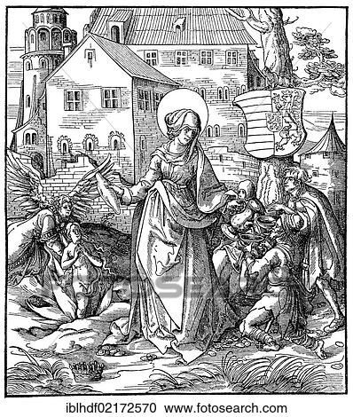 Historical illustration from the 19th century, Saint Elizabeth, by Hans Burgkmair the Elder, 1473 - 1531, a German painter, draftsman and engraver at the beginning of the 16th century View Large Photo Image Stock Image - Historical illustration from the 19th century, Saint Elizabeth, by Hans Burgkmair the Elder, 1473 - 1531, a German painter, draftsman and engraver at the beginning of the 16th century. Fotosearch