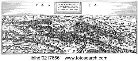 Historical illustration from the 19th Century, cityscape of Prague in the 16th Century, Czech Republic, Europe View Large Photo Image Stock Image - Historical illustration from the 19th Century, cityscape of Prague in the 16th Century, Czech Republic, Europe. Fotosearch