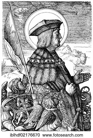 Historical illustration from the 19th Century, portrait of Maximilian I of Habsburg, 1459-1519, German king and emperor of the Holy Roman Empire View Large Photo Image Stock Image - Historical illustration from the 19th Century, portrait of Maximilian I of Habsburg, 1459-1519, German king and emperor of the Holy Roman Empire. Fotosearch