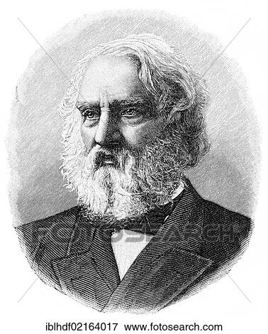 Historical illustration from the 19th Century, portrait of Henry Wadsworth Longfellow, 1807 - 1882, an American writer, poet, translator and playwright View Large Photo Image Stock Photo - Historical illustration from the 19th Century, portrait of Henry Wadsworth Longfellow, 1807 - 1882, an American writer, poet, translator and playwright. Fotosearch