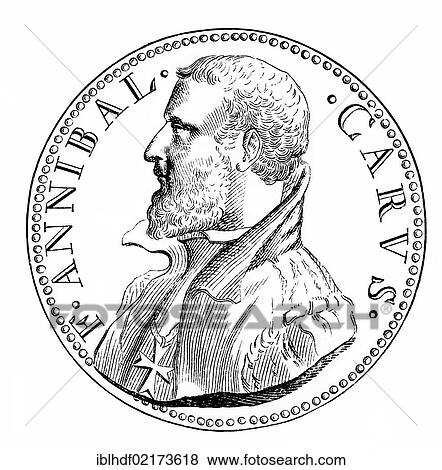 Stock Photo - Historical illustration from the 19th Century, portrait of Annibale Caro, 1507 - 1566, an Italian poet. Fotosearch